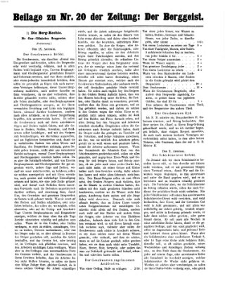 Der Berggeist Dienstag 11. November 1856