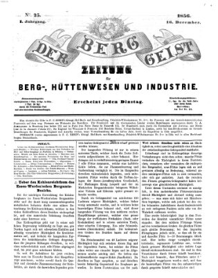 Der Berggeist Dienstag 16. Dezember 1856