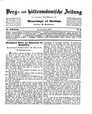 Berg- und hüttenmännische Zeitung Mittwoch 9. Februar 1853