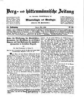 Berg- und hüttenmännische Zeitung Mittwoch 4. Mai 1853