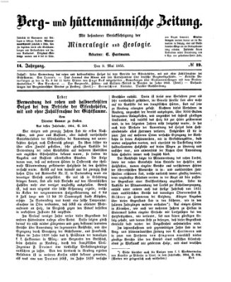 Berg- und hüttenmännische Zeitung Mittwoch 9. Mai 1855