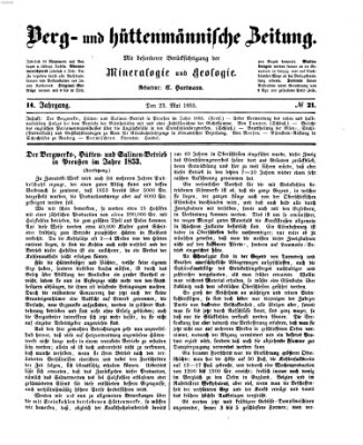 Berg- und hüttenmännische Zeitung Mittwoch 23. Mai 1855