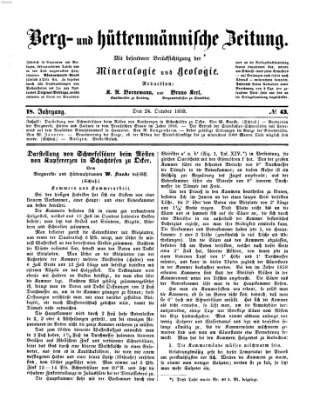 Berg- und hüttenmännische Zeitung Montag 24. Oktober 1859