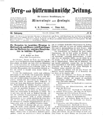 Berg- und hüttenmännische Zeitung Montag 20. Februar 1860