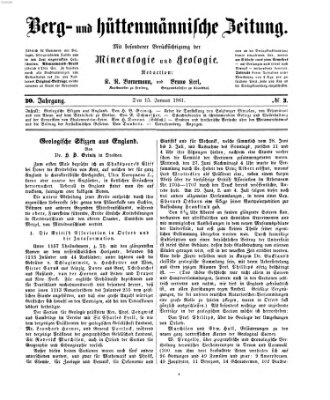 Berg- und hüttenmännische Zeitung Dienstag 15. Januar 1861