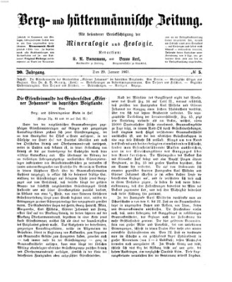 Berg- und hüttenmännische Zeitung Dienstag 29. Januar 1861