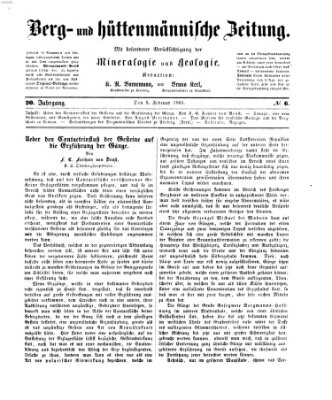 Berg- und hüttenmännische Zeitung Dienstag 5. Februar 1861