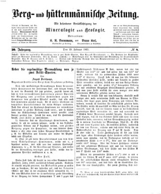 Berg- und hüttenmännische Zeitung Dienstag 19. Februar 1861