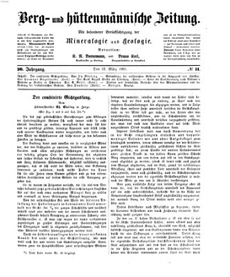 Berg- und hüttenmännische Zeitung Dienstag 12. März 1861