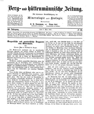 Berg- und hüttenmännische Zeitung Dienstag 7. Mai 1861