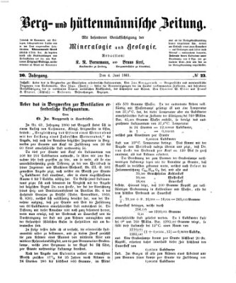 Berg- und hüttenmännische Zeitung Dienstag 4. Juni 1861