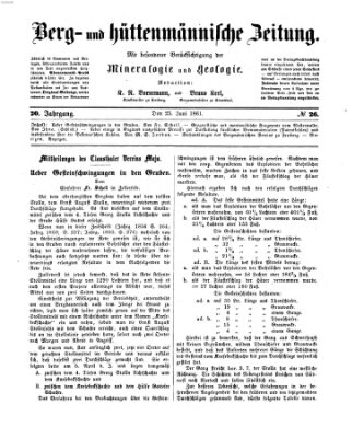 Berg- und hüttenmännische Zeitung Dienstag 25. Juni 1861