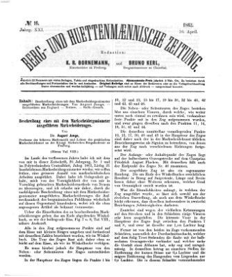 Berg- und hüttenmännische Zeitung Mittwoch 16. April 1862