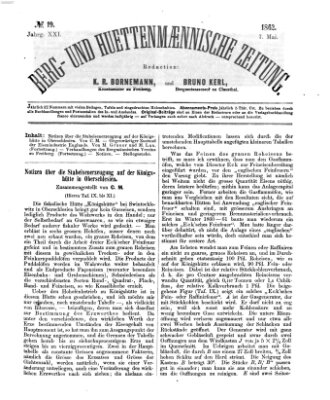 Berg- und hüttenmännische Zeitung Mittwoch 7. Mai 1862