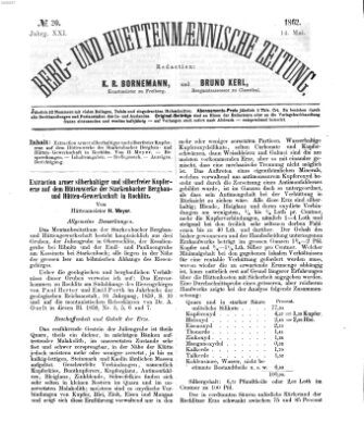 Berg- und hüttenmännische Zeitung Mittwoch 14. Mai 1862