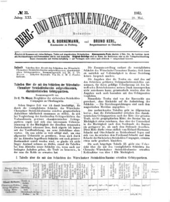 Berg- und hüttenmännische Zeitung Mittwoch 28. Mai 1862