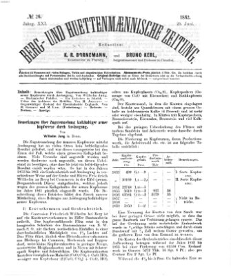 Berg- und hüttenmännische Zeitung Mittwoch 25. Juni 1862