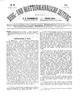 Berg- und hüttenmännische Zeitung Mittwoch 1. Oktober 1862