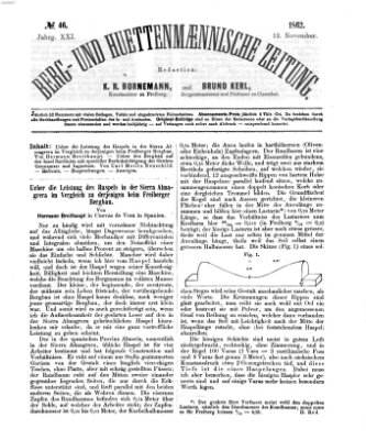 Berg- und hüttenmännische Zeitung Mittwoch 12. November 1862