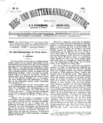 Berg- und hüttenmännische Zeitung Mittwoch 8. Juli 1863