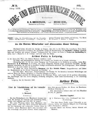 Berg- und hüttenmännische Zeitung Mittwoch 16. Dezember 1863