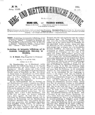 Berg- und hüttenmännische Zeitung Freitag 22. Juli 1864