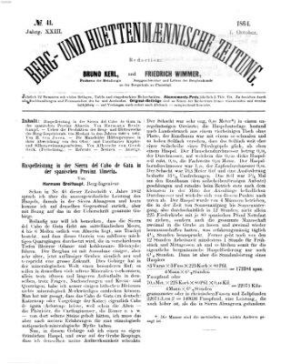 Berg- und hüttenmännische Zeitung Freitag 7. Oktober 1864