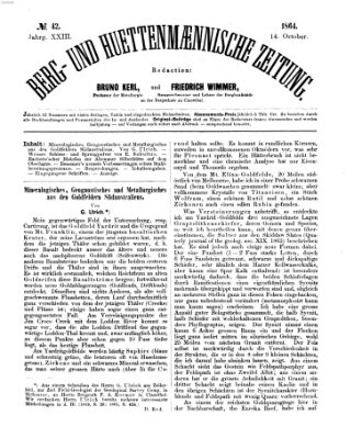 Berg- und hüttenmännische Zeitung Freitag 14. Oktober 1864