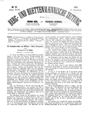 Berg- und hüttenmännische Zeitung Freitag 13. Dezember 1867