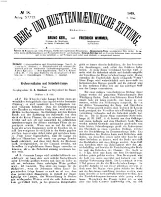 Berg- und hüttenmännische Zeitung Freitag 1. Mai 1868