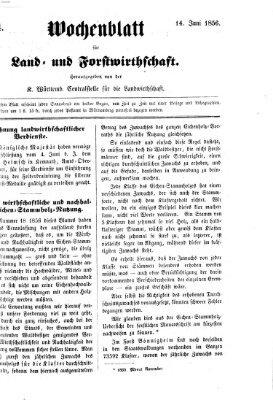 Wochenblatt für Land- und Forstwirthschaft Samstag 14. Juni 1856