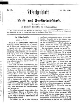 Wochenblatt für Land- und Forstwirthschaft Samstag 12. Mai 1866