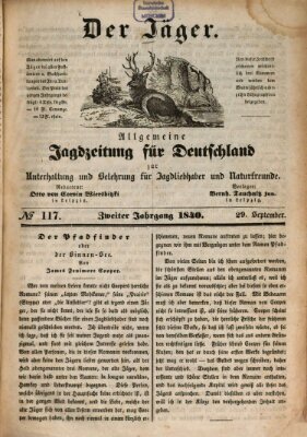 Der Jäger Dienstag 29. September 1840