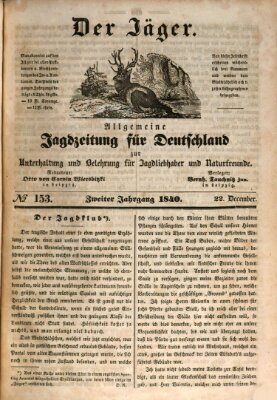 Der Jäger Dienstag 22. Dezember 1840