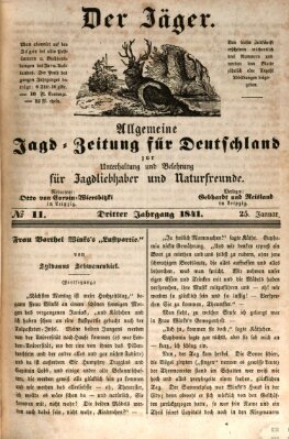 Der Jäger Montag 25. Januar 1841