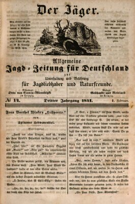 Der Jäger Montag 1. Februar 1841