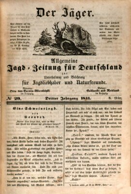 Der Jäger Montag 8. März 1841