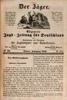 Der Jäger Freitag 30. April 1841