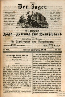 Der Jäger Mittwoch 26. Mai 1841