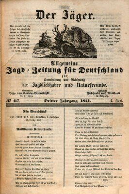 Der Jäger Freitag 4. Juni 1841