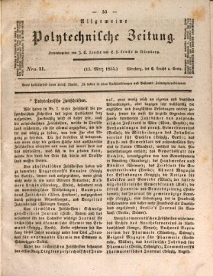 Allgemeine polytechnische Zeitung (Allgemeine Handlungs-Zeitung) Donnerstag 13. März 1834