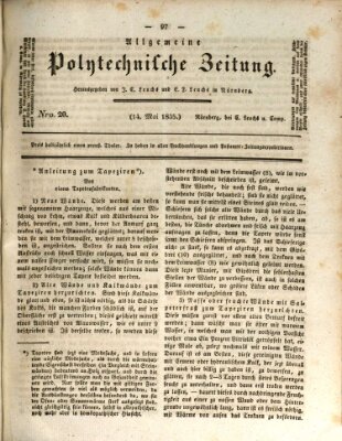 Allgemeine polytechnische Zeitung (Allgemeine Handlungs-Zeitung) Donnerstag 14. Mai 1835