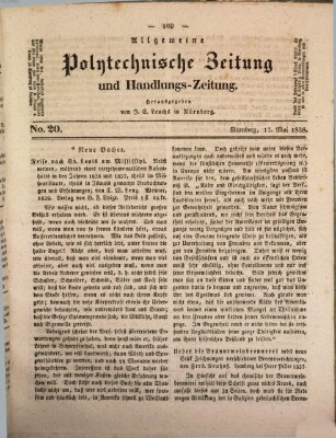 Allgemeine polytechnische Zeitung und Handlungs-Zeitung (Allgemeine Handlungs-Zeitung) Donnerstag 17. Mai 1838