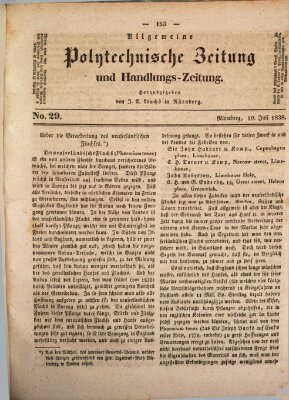 Allgemeine polytechnische Zeitung und Handlungs-Zeitung (Allgemeine Handlungs-Zeitung) Donnerstag 19. Juli 1838