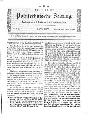 Allgemeine polytechnische Zeitung (Allgemeine Handlungs-Zeitung) Donnerstag 2. März 1837