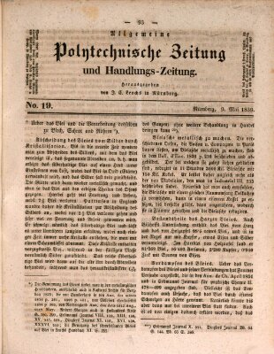 Allgemeine polytechnische Zeitung und Handlungs-Zeitung (Allgemeine Handlungs-Zeitung) Donnerstag 9. Mai 1839