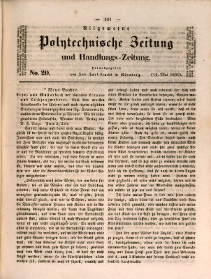 Allgemeine polytechnische Zeitung und Handlungs-Zeitung (Allgemeine Handlungs-Zeitung) Donnerstag 14. Mai 1840