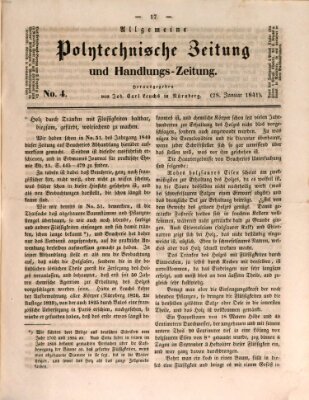 Allgemeine polytechnische Zeitung und Handlungs-Zeitung (Allgemeine Handlungs-Zeitung) Donnerstag 28. Januar 1841