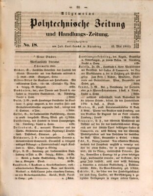 Allgemeine polytechnische Zeitung und Handlungs-Zeitung (Allgemeine Handlungs-Zeitung) Donnerstag 6. Mai 1841