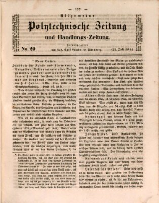 Allgemeine polytechnische Zeitung und Handlungs-Zeitung (Allgemeine Handlungs-Zeitung) Donnerstag 22. Juli 1841